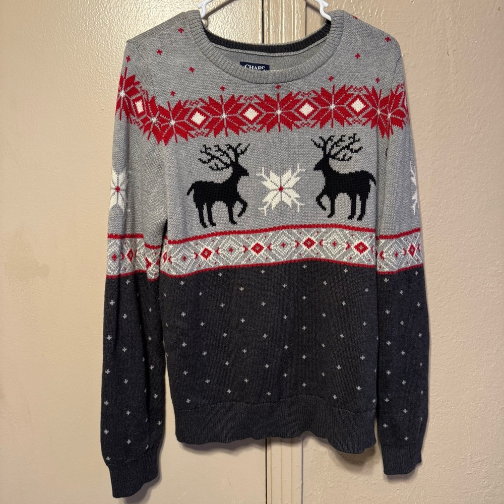 Chaps Men’s M Grandpacore‎ Reindeer Crewneck Sweater Wintercore